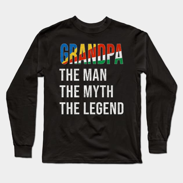 Grand Father Seychellois Grandpa The Man The Myth The Legend - Gift for Seychellois Dad With Roots From  Seychelles Long Sleeve T-Shirt by Country Flags